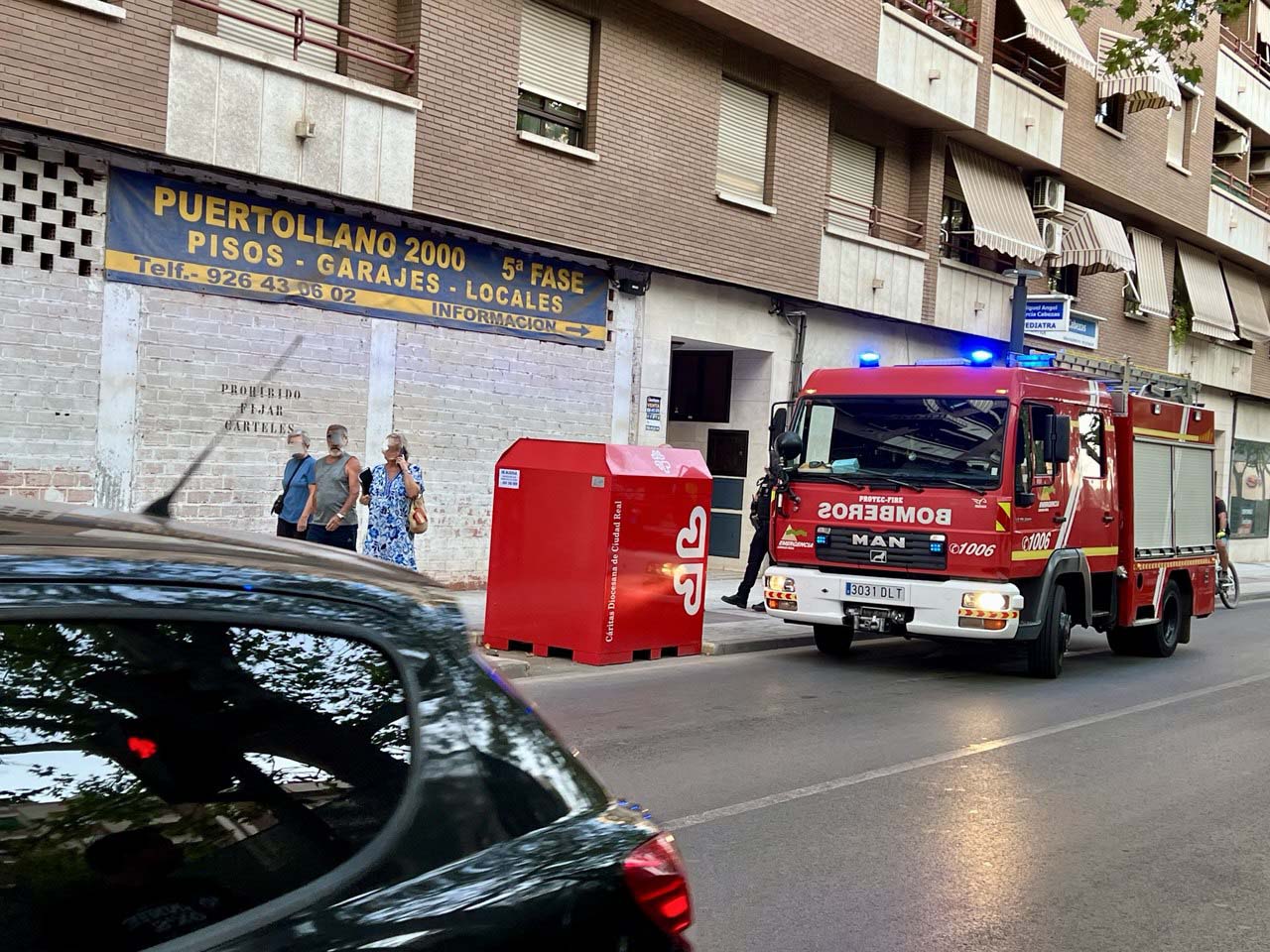 Falsa alarma por posible fuga de gas en edificio de Puertollano: Bomberos descartan peligro tras intensa intervención