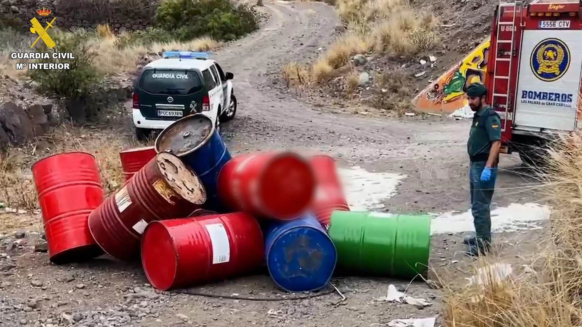 Guardia Civil de Gran Canaria encuentra empresa responsable de vertido de productos químicos tóxicos y peligrosos en Las Palmas y Telde