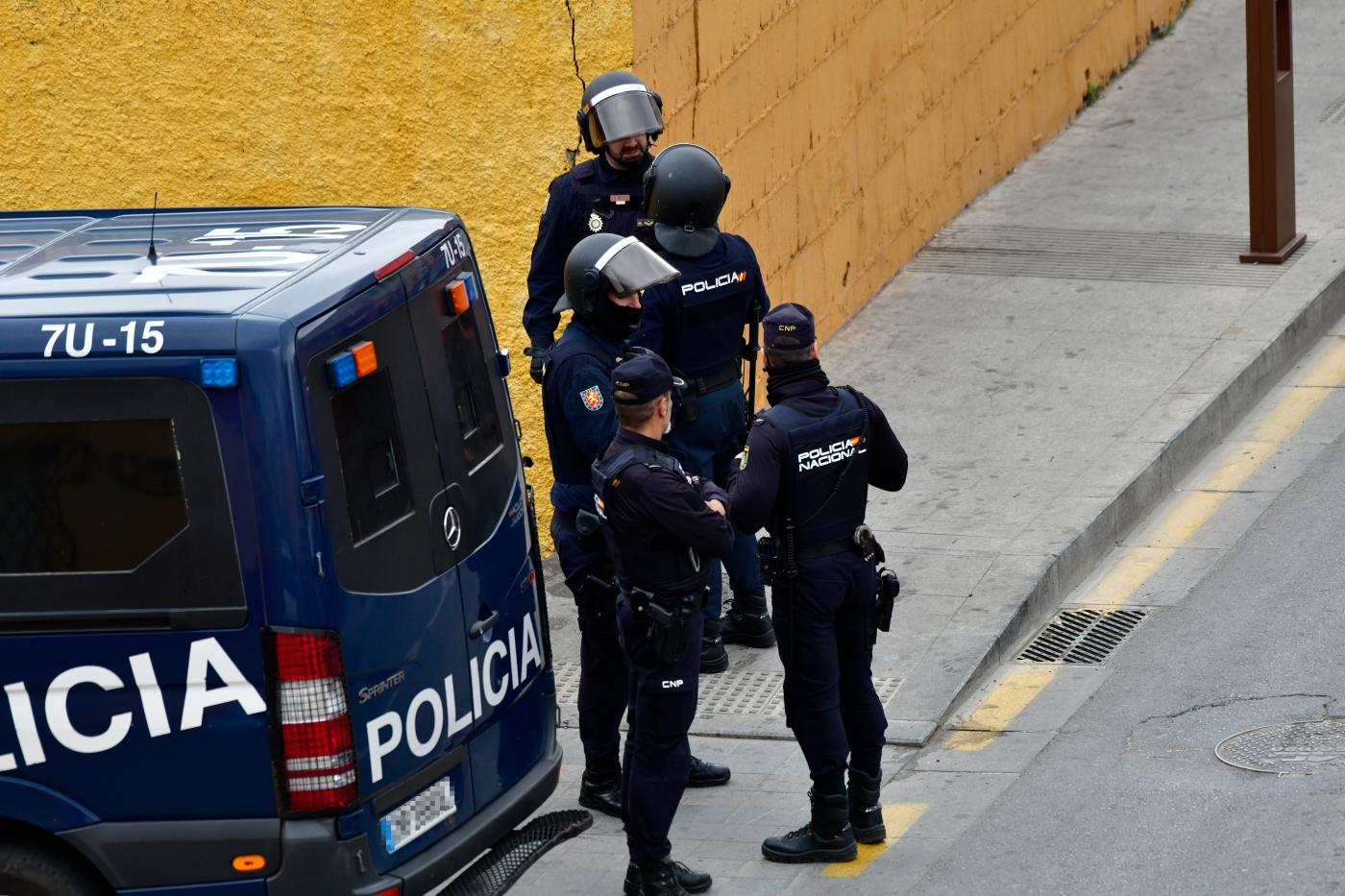 Una actuación policial. - Archivo