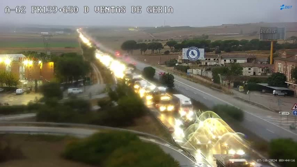 Accidente múltiple con cinco vehículos en la A-62 en Geria