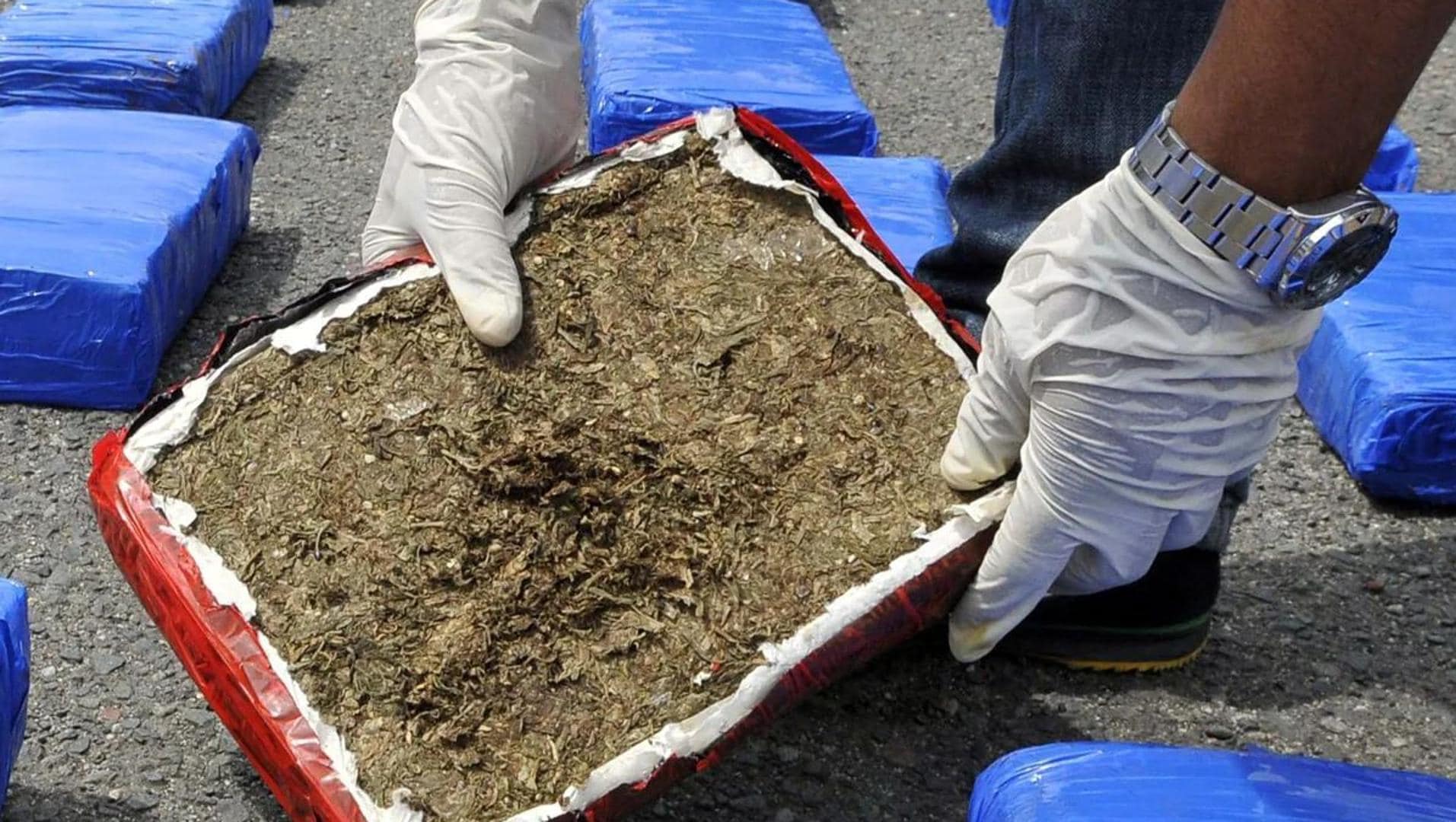 Detenido en Mijas con 180 kilos de marihuana envasada en paquetes tras intentar darse a la fuga