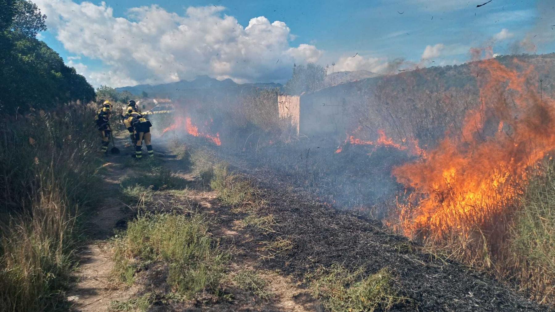 Declarado un incendio en s’Albufera de Mallorca con grave riesgo por el viento