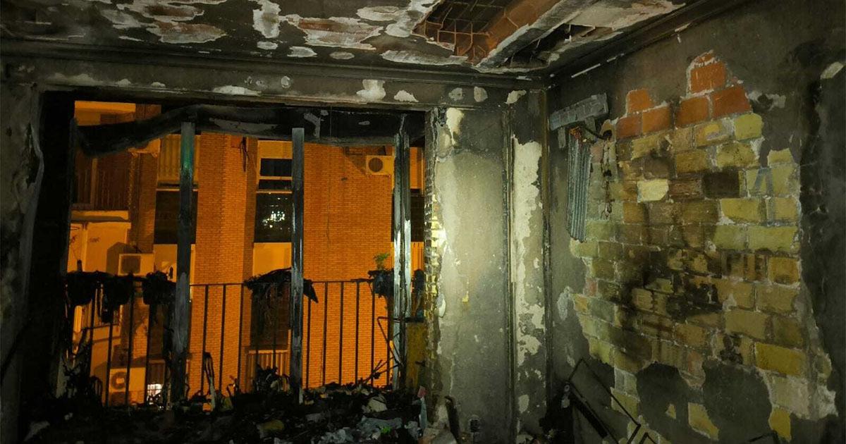 Vivienda en la que se ha producido el incendio - BOMBEROS ALJARAFE