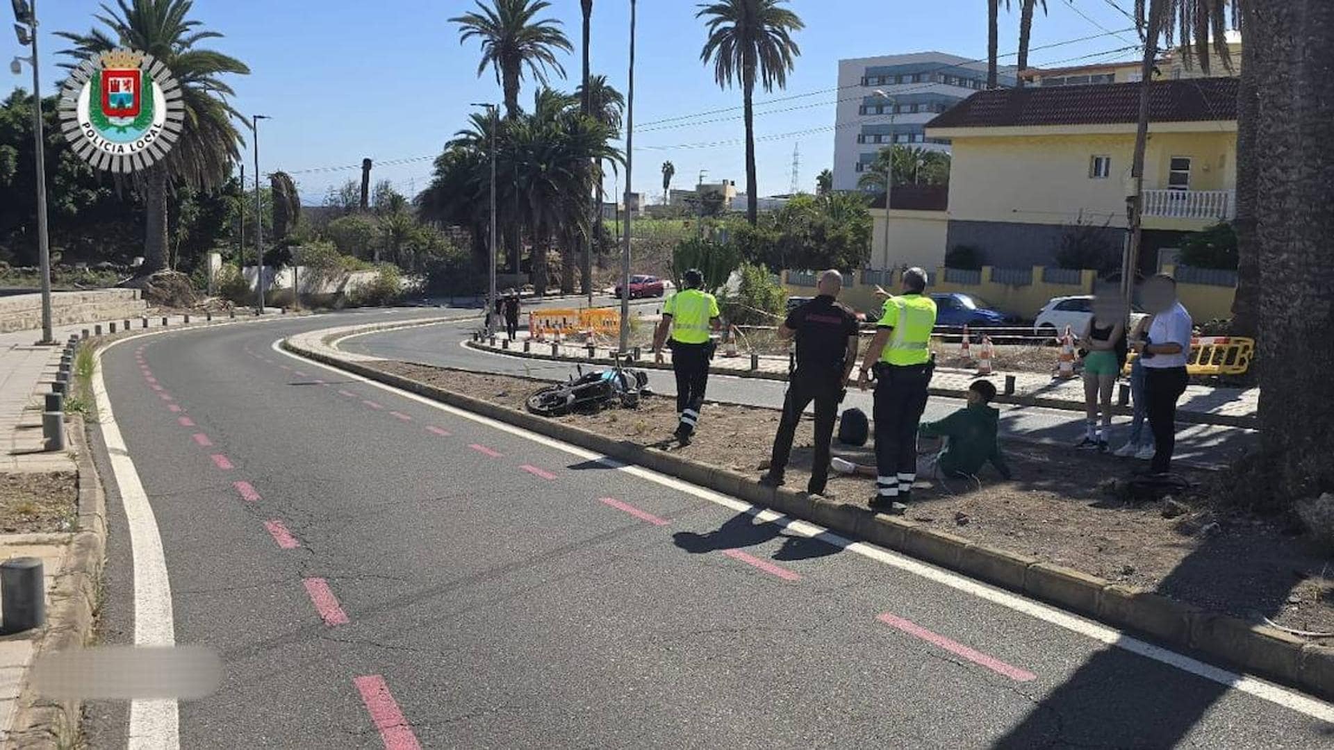 Joven sin permiso causa accidente en campus universitario de Tafira, en Las Palmas de Gran Canaria