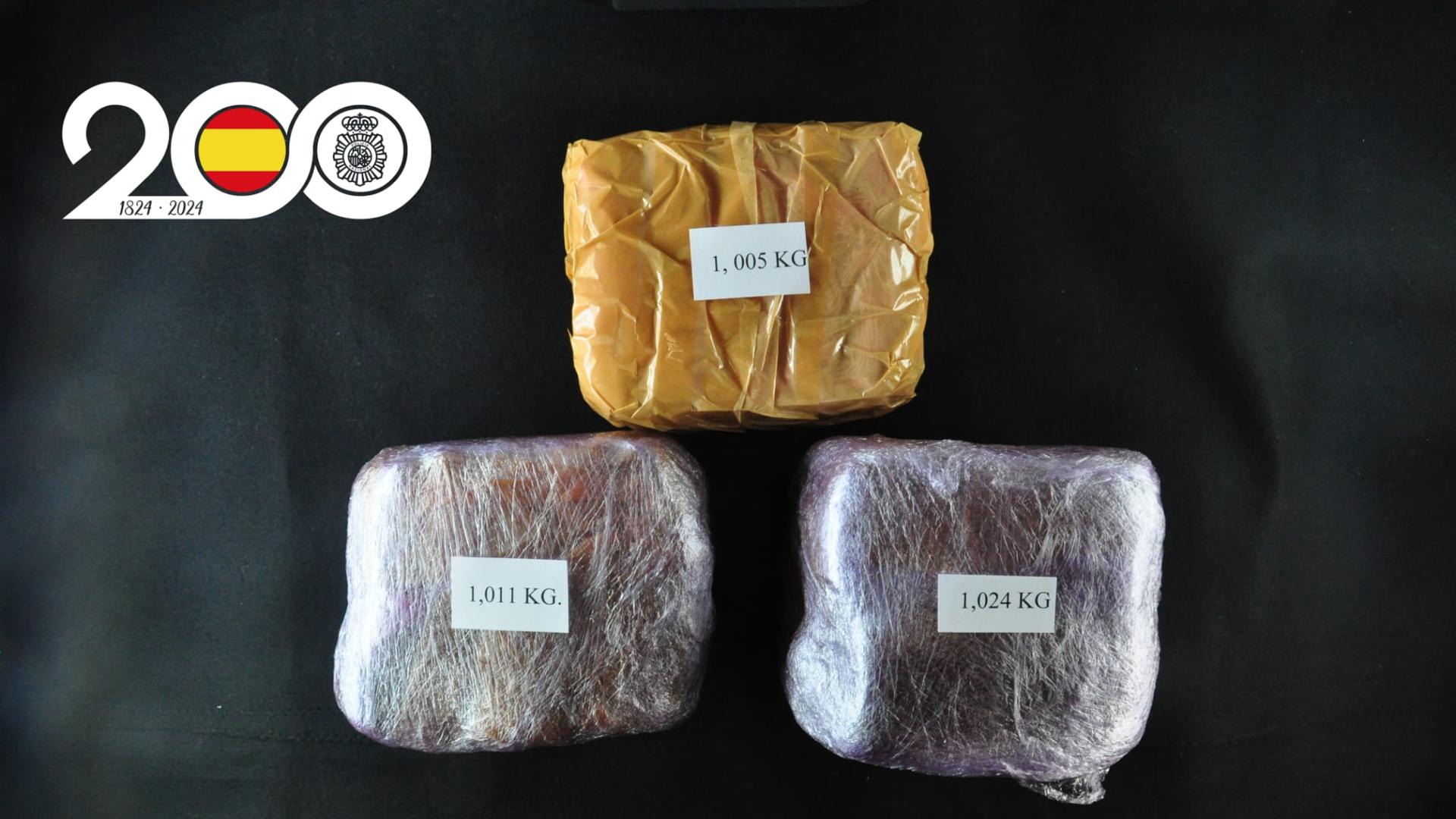 Detenido en Béjar por llevar en su vehículo 3 kilos de hachís