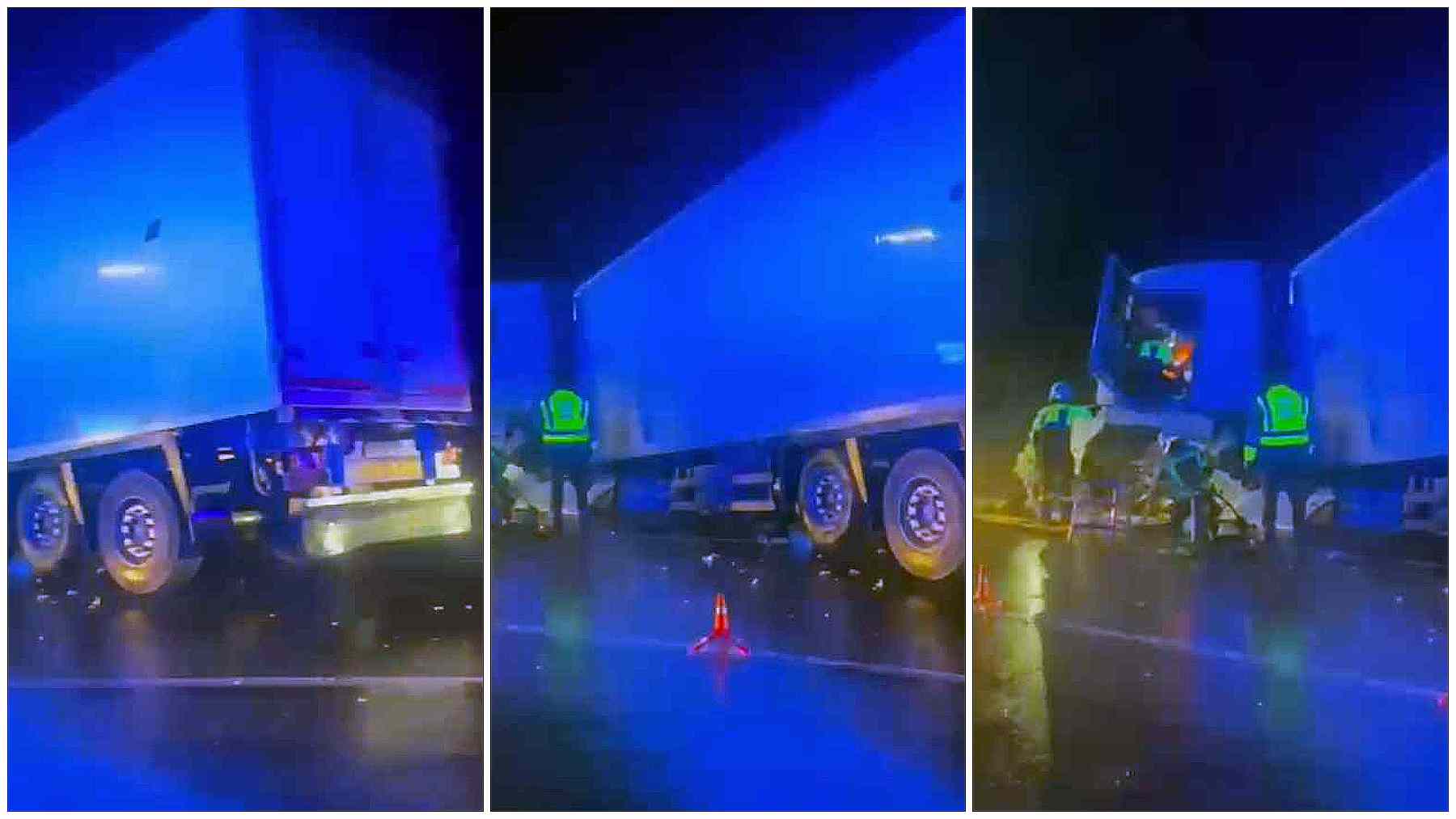 Camionero resulta herido en un accidente en la N-121 en Bardenas Reales, Navarra