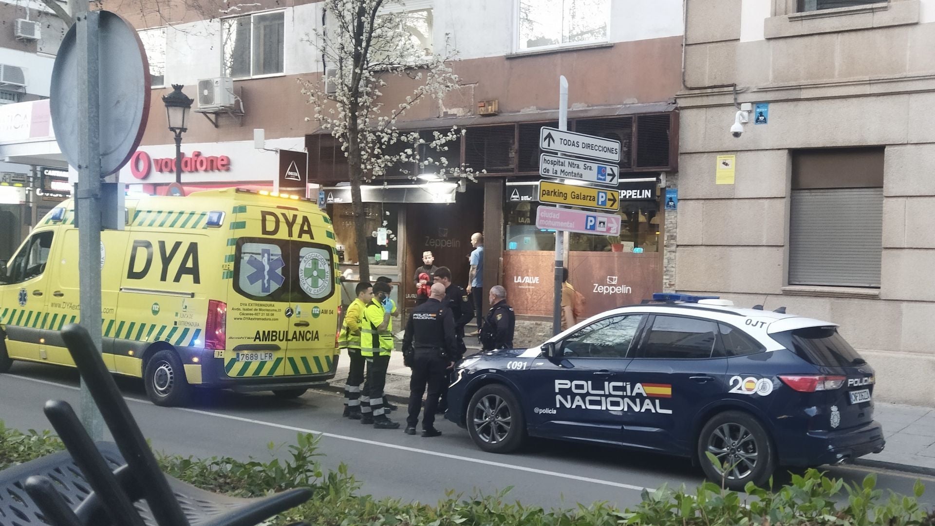 La Policía Nacional interviene por amenazas de un hombre a operarios de DYA en Cáceres