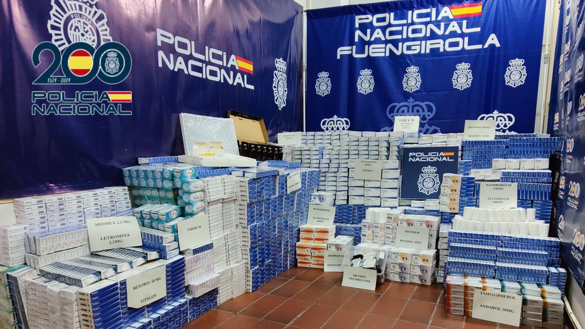 La Policía Nacional desmantela una red de venta clandestina de anabolizantes y medicamentos en Fuengirola