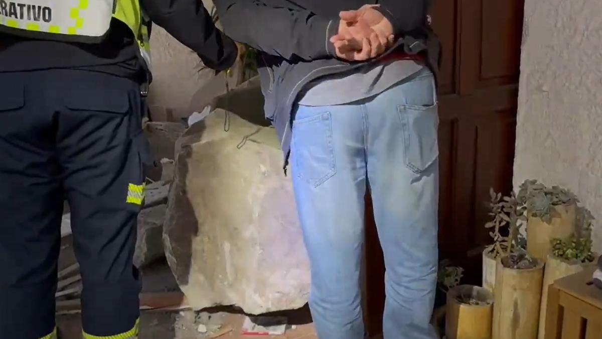 La roca, en la vivienda situada en Bajamar.