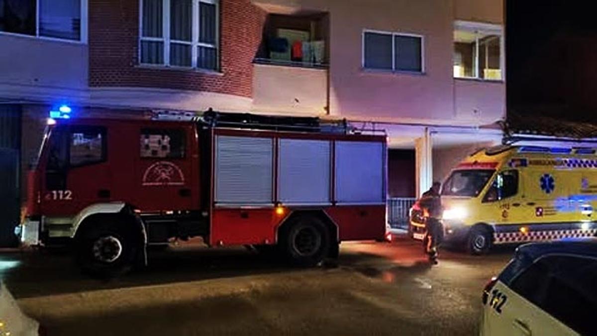 Camión de Bomberos en el incendio de Benavente.
