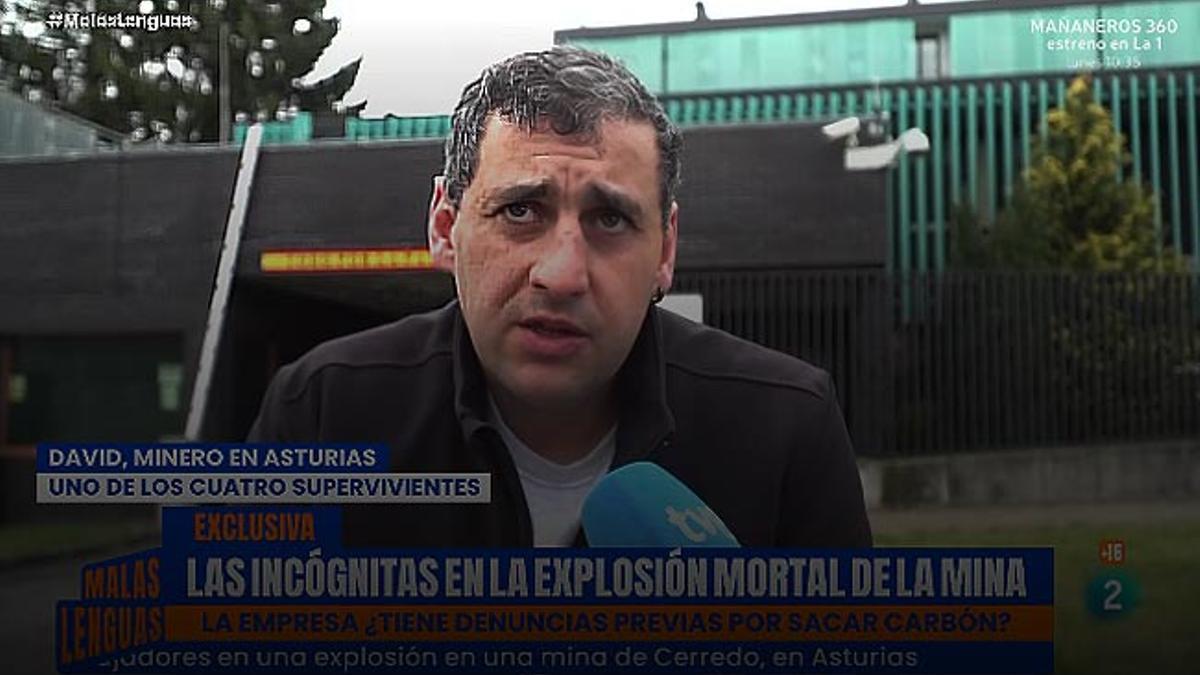 David, uno de los mineros heridos en el accidente de Cerredo en Asturias.