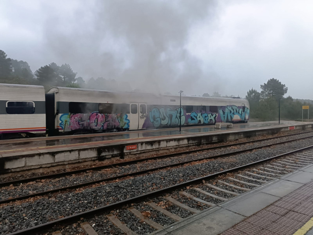 Incendio sin daños personales en un tren regional