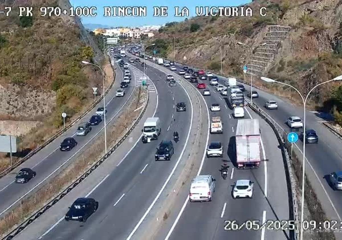 Caos en la A-7 por colisión múltiple sin heridos