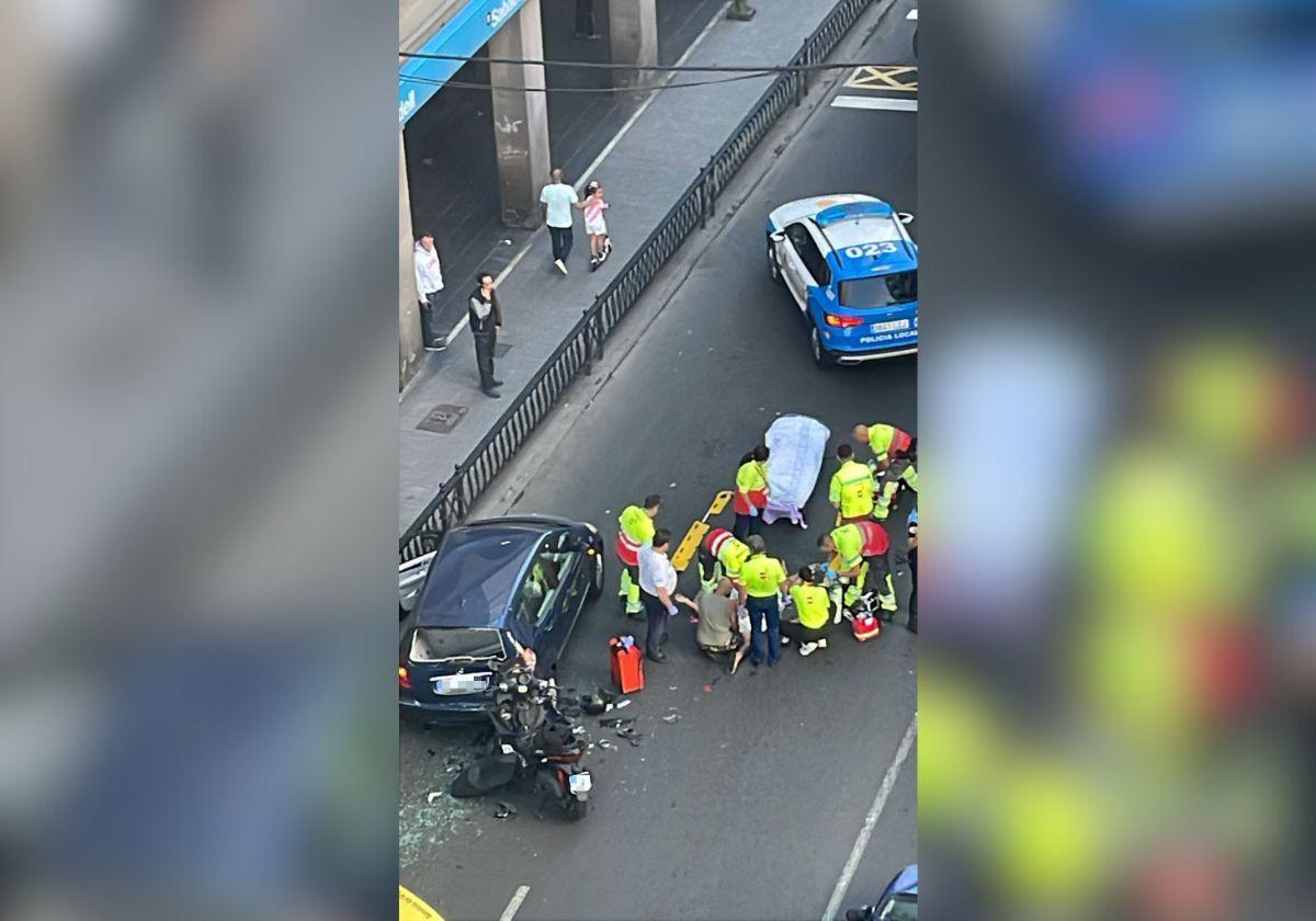 Grave accidente de tráfico en Las Palmas deja a un hombre herido y moviliza a numerosos servicios de emergencia