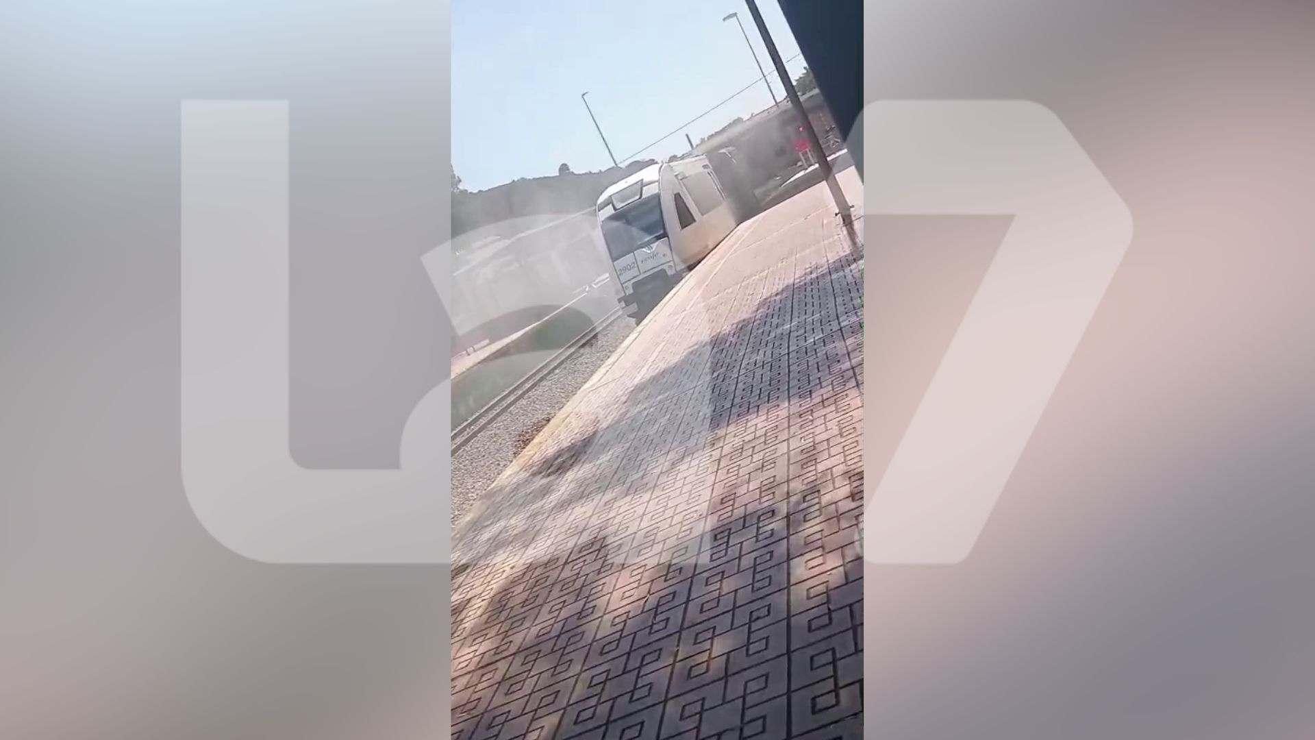 Arde un tren en La Unión