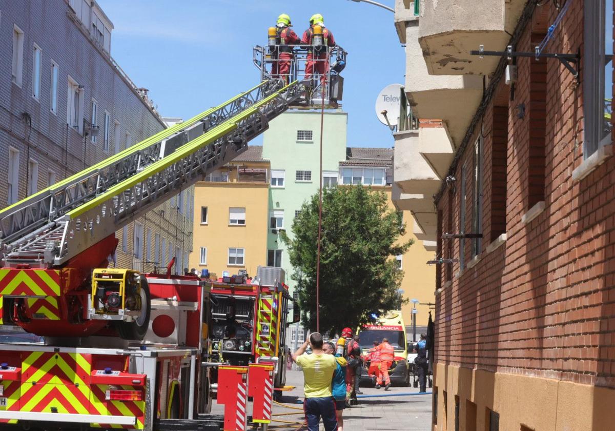 Incendio de una vivienda en un municipio del alfoz de Salamanca con una mujer afectada