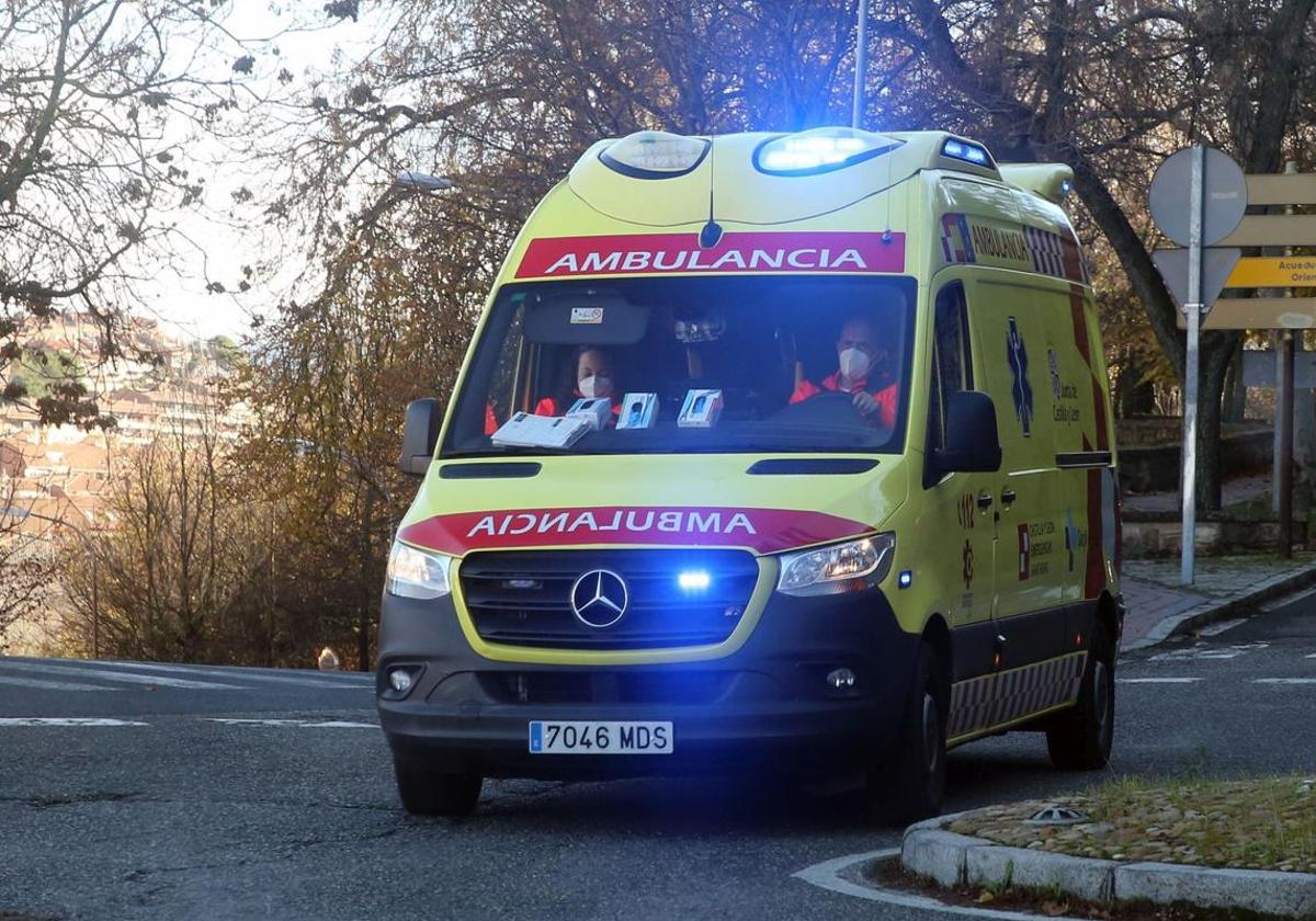 Herido un motorista tras colisionar con un turismo en un pueblo de Burgos