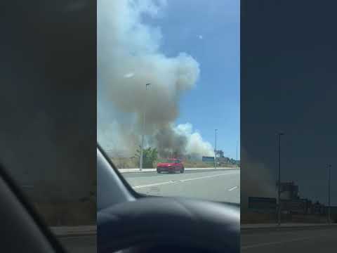 Declarado un incendio de pastos en el Paseo Mar&iacute;timo de Huelva