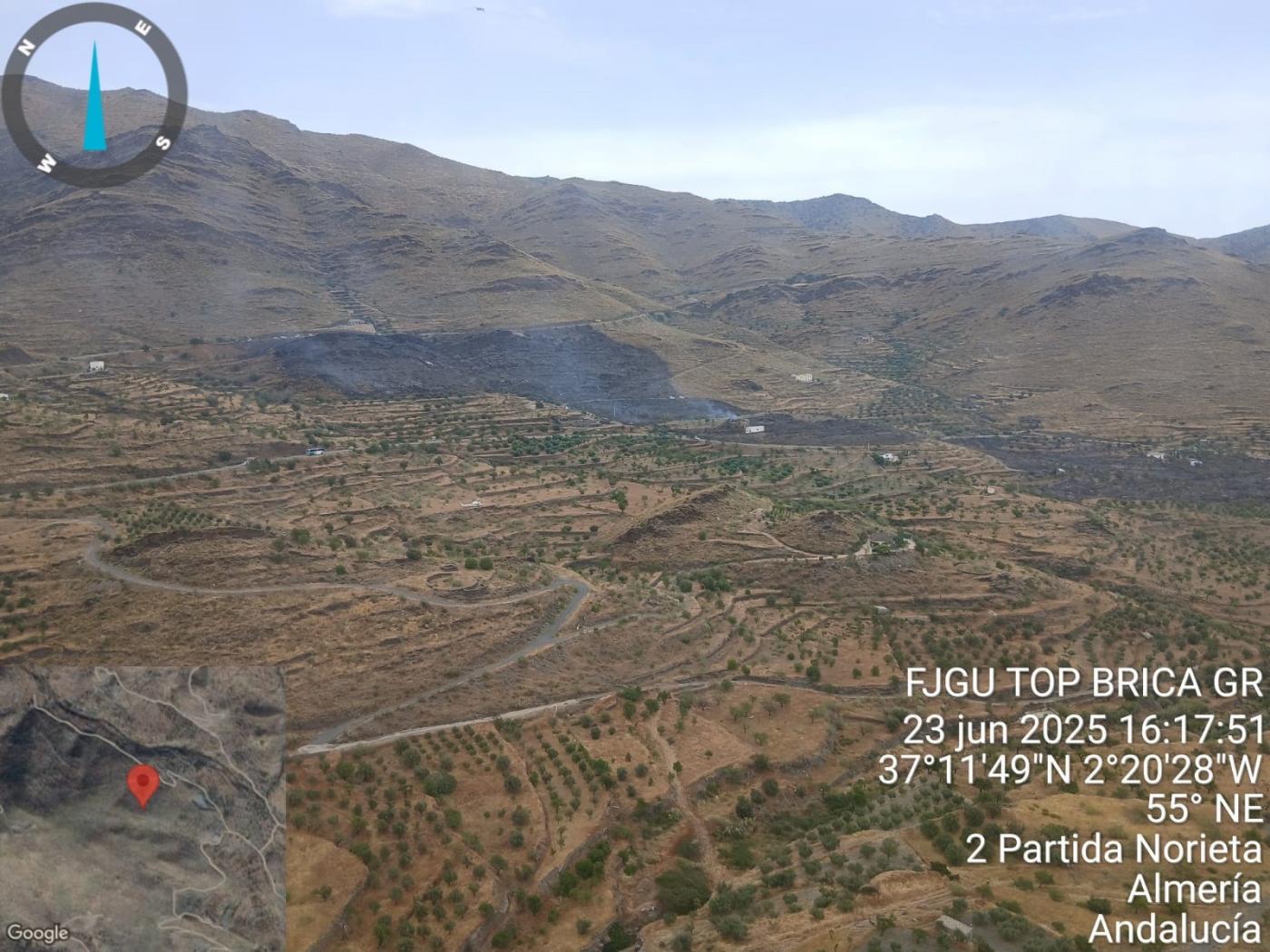 Vista aérea de la zona afectada. - Europa Press.