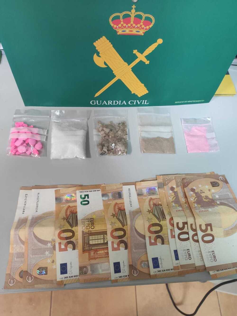 Un detenido con más de 50 gramos de ketamina, MDMA y éxtasis