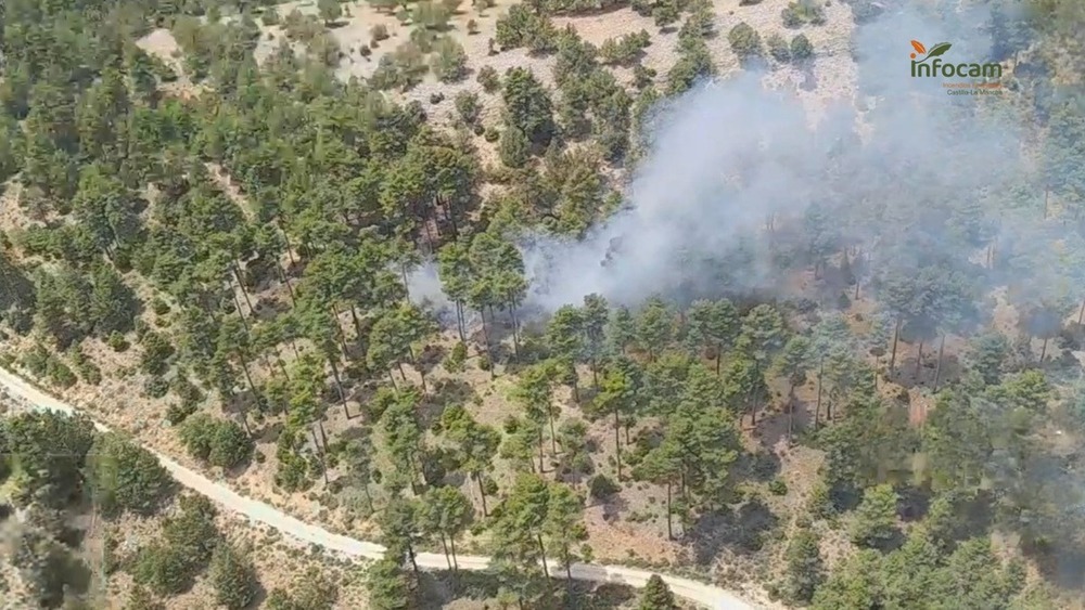 Extinto el incendio en Cuenca tras intensas labores de extinción