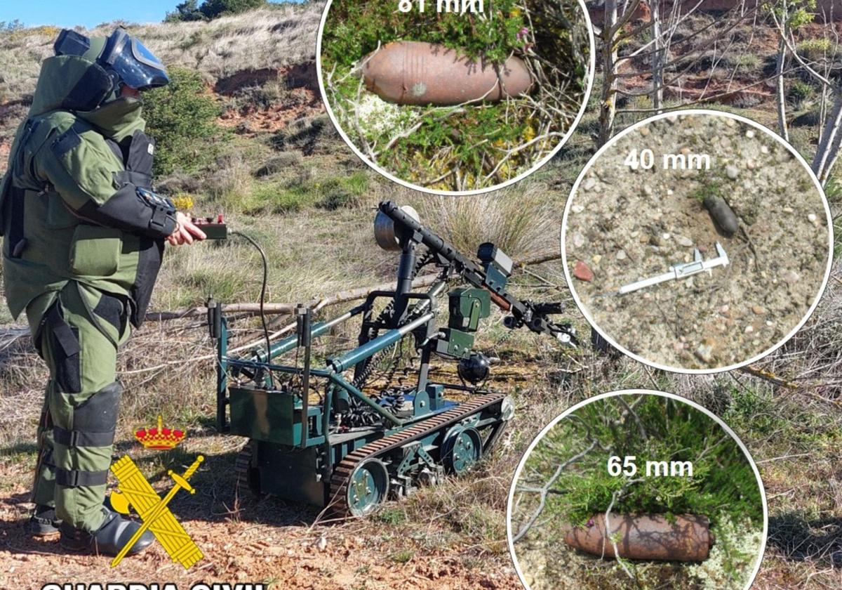 Hallan munición militar en paraje de Burgos: EDEX neutraliza proyectiles y granada de mortero