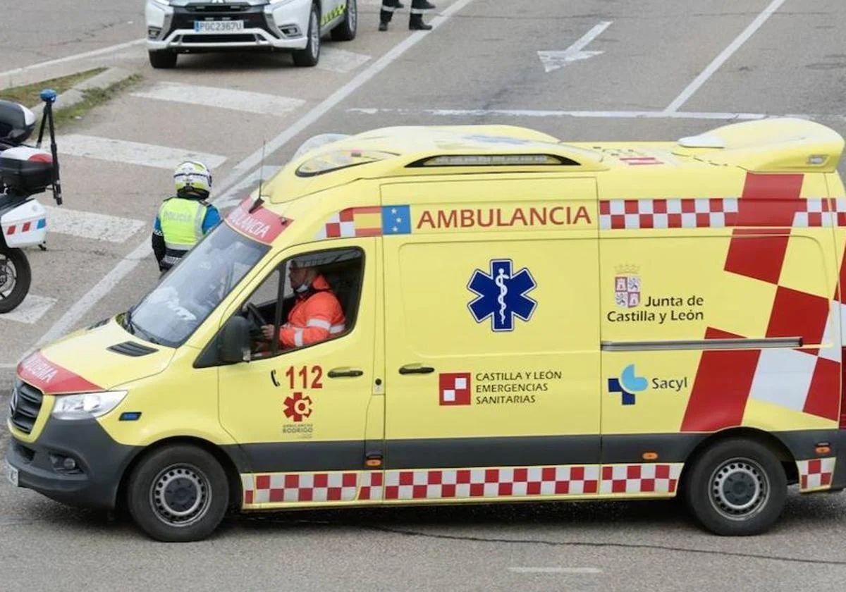 Herido un joven tras accidentarse y caerle su moto encima en Burgos