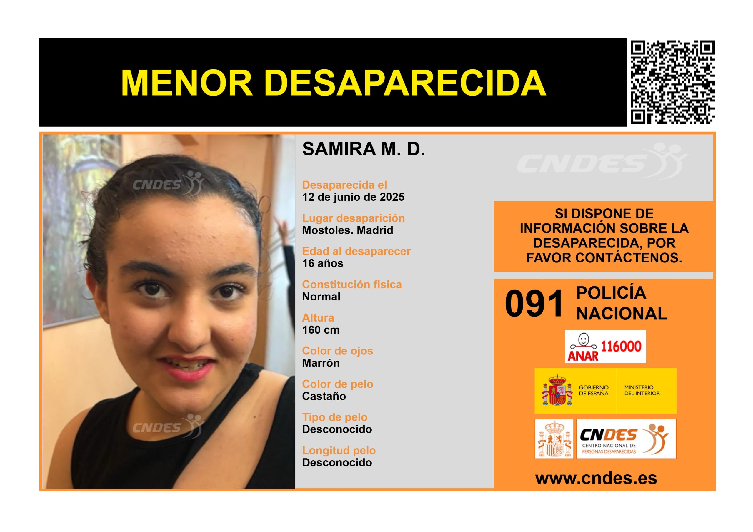 Buscan a una joven de 16 años desaparecida en Móstoles desde hace 10 días