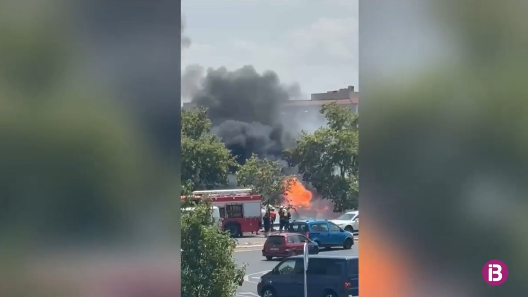 Seis coches afectados por un incendio en un solar del polígono de Son Castelló