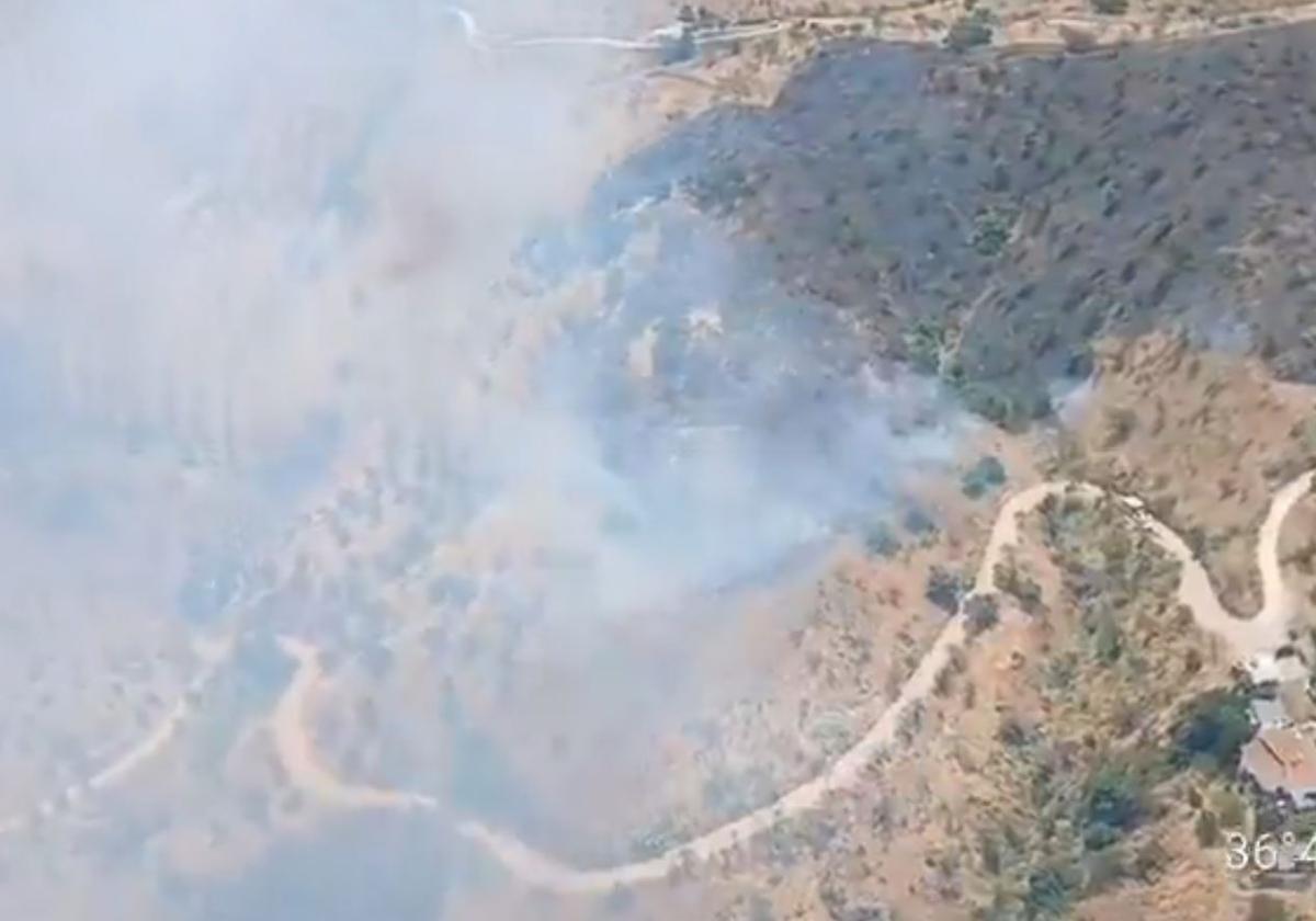 Tres incendios forestales en la provincia de Málaga en un fin de semana de alerta