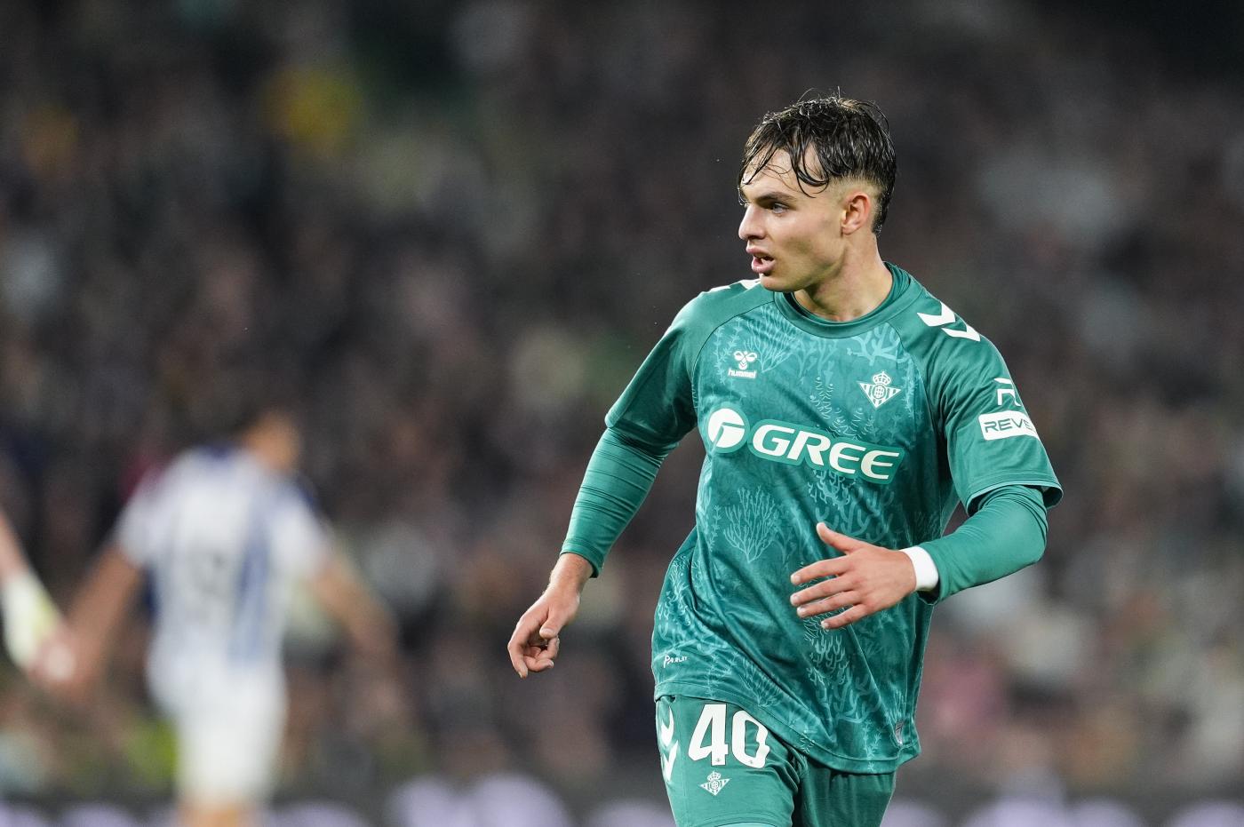 Ángel Ortiz jugando un partido con el primer equipo del Real Betis. - EP