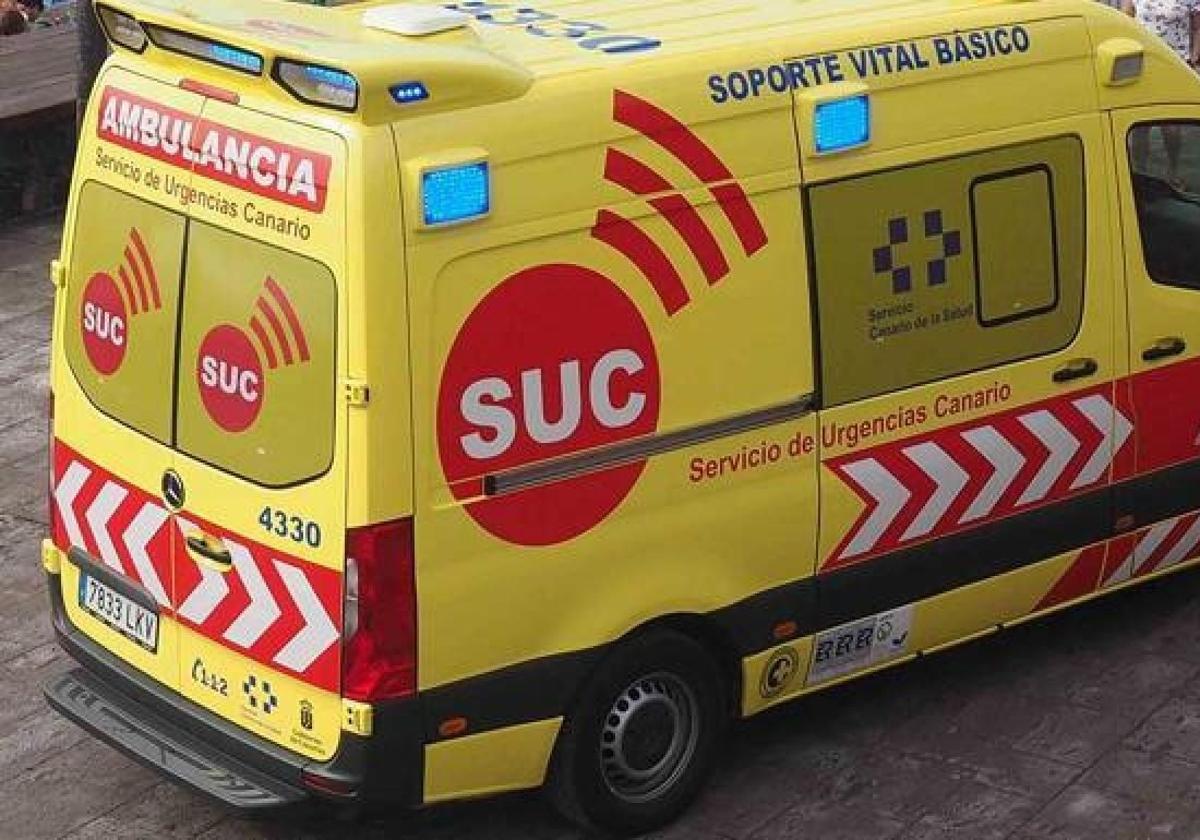 Herido grave un ciclista tras sufrir una caída en Santa María de Guía, Gran Canaria