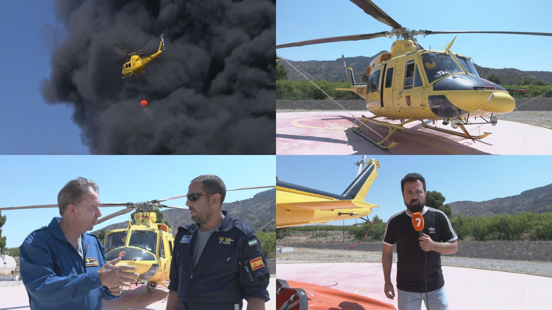 Luis y Borja, los dos pilotos que intervinieron en el incendio de la nave de Fortuna