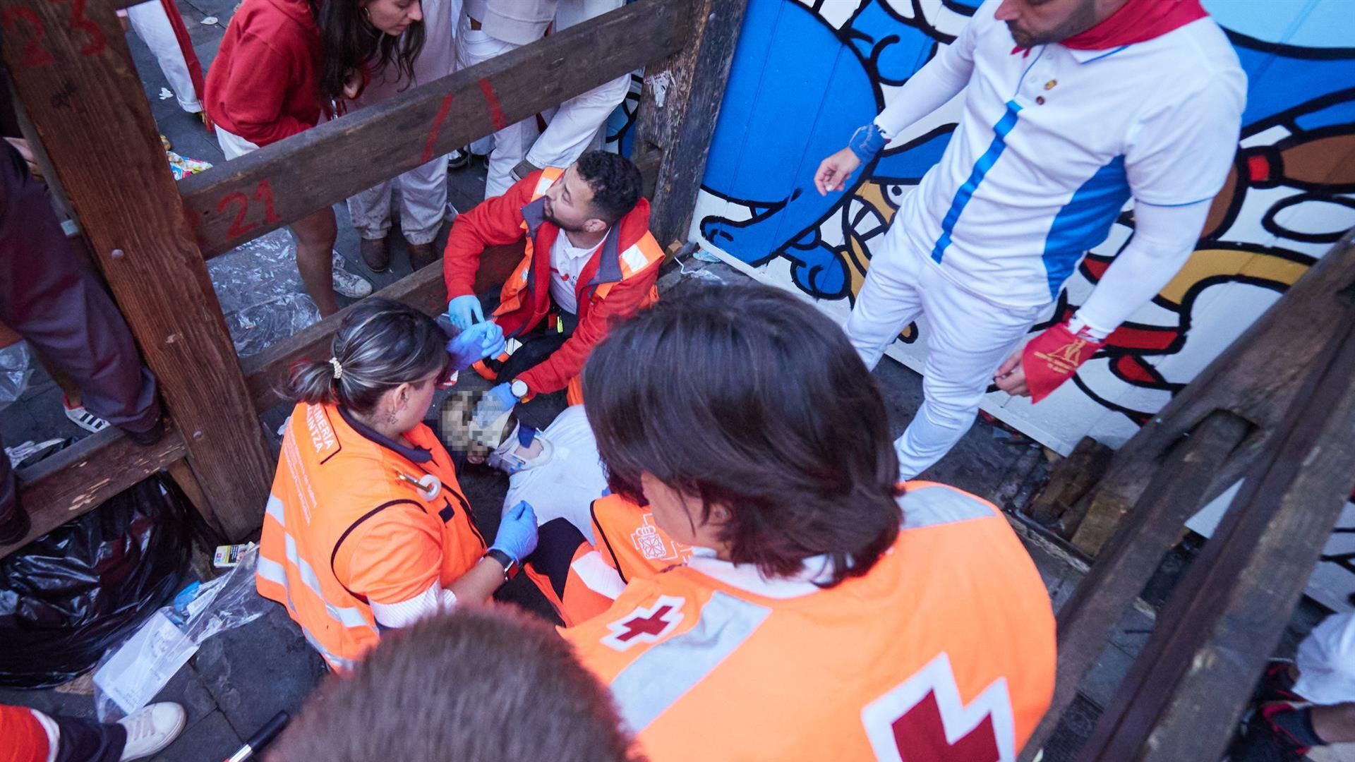 Herido un vecino de Caravaca de la Cruz en el segundo encierro de San Fermín