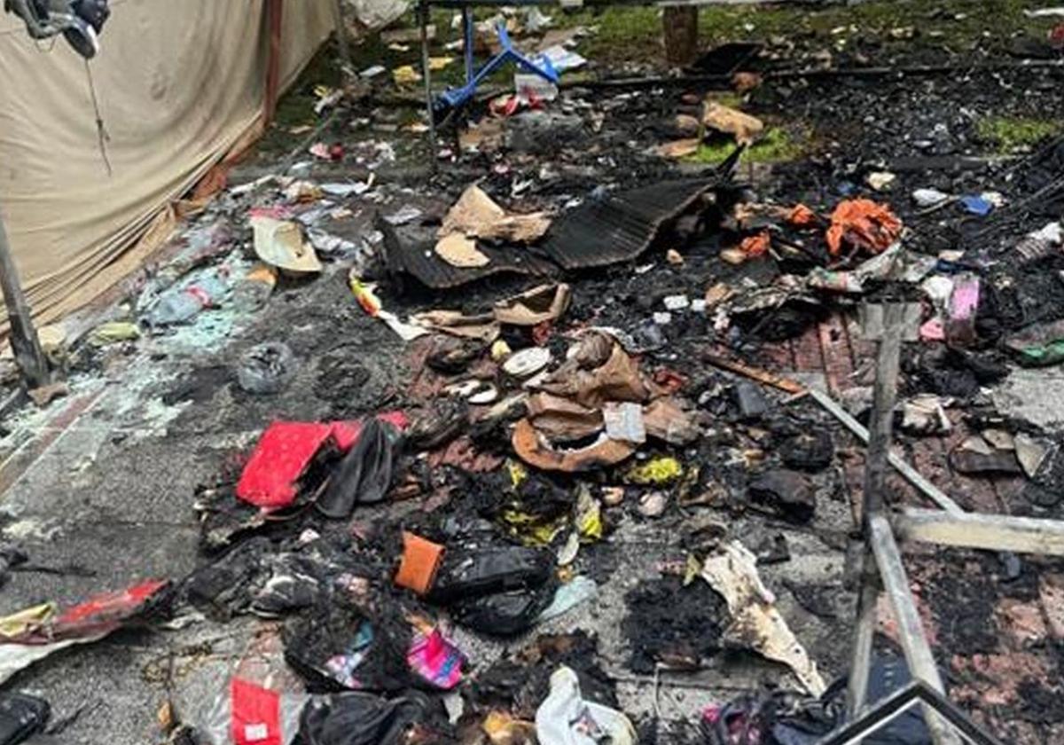Detenidos tres menores en Miranda por prender fuego a un sin techo y a un puesto ambulante