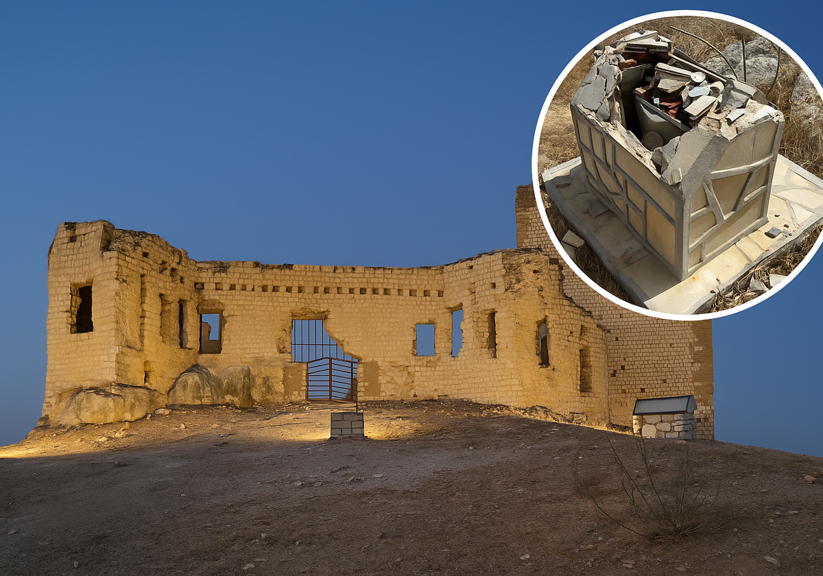 Investigan a dos personas, una de ellas menor de edad, por destrozar cuatro focos del Castillo de Teba
