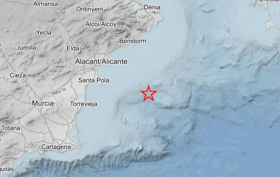 Un terremoto de 3,6 grados se hace notar en algunos puntos de Alicante, Región de Murcia y Almería