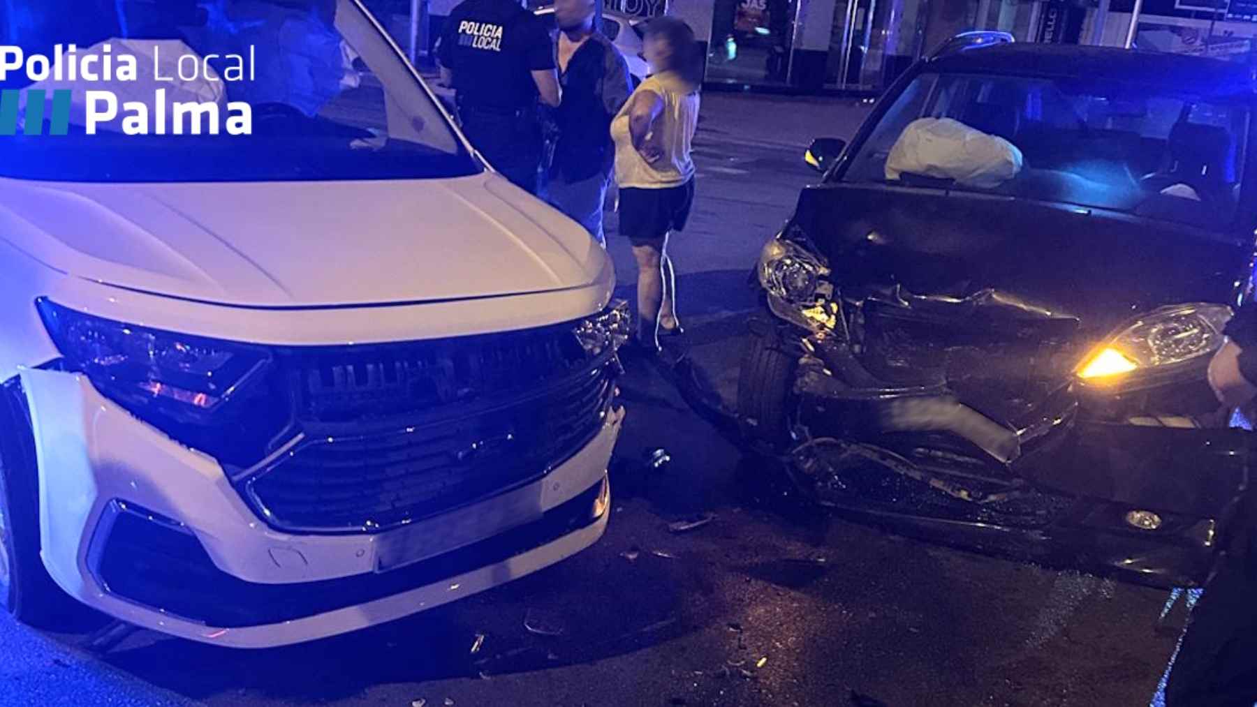 Investigan a conductor que triplicaba tasa de alcohol tras causar accidente en Palma al saltarse un semáforo rojo