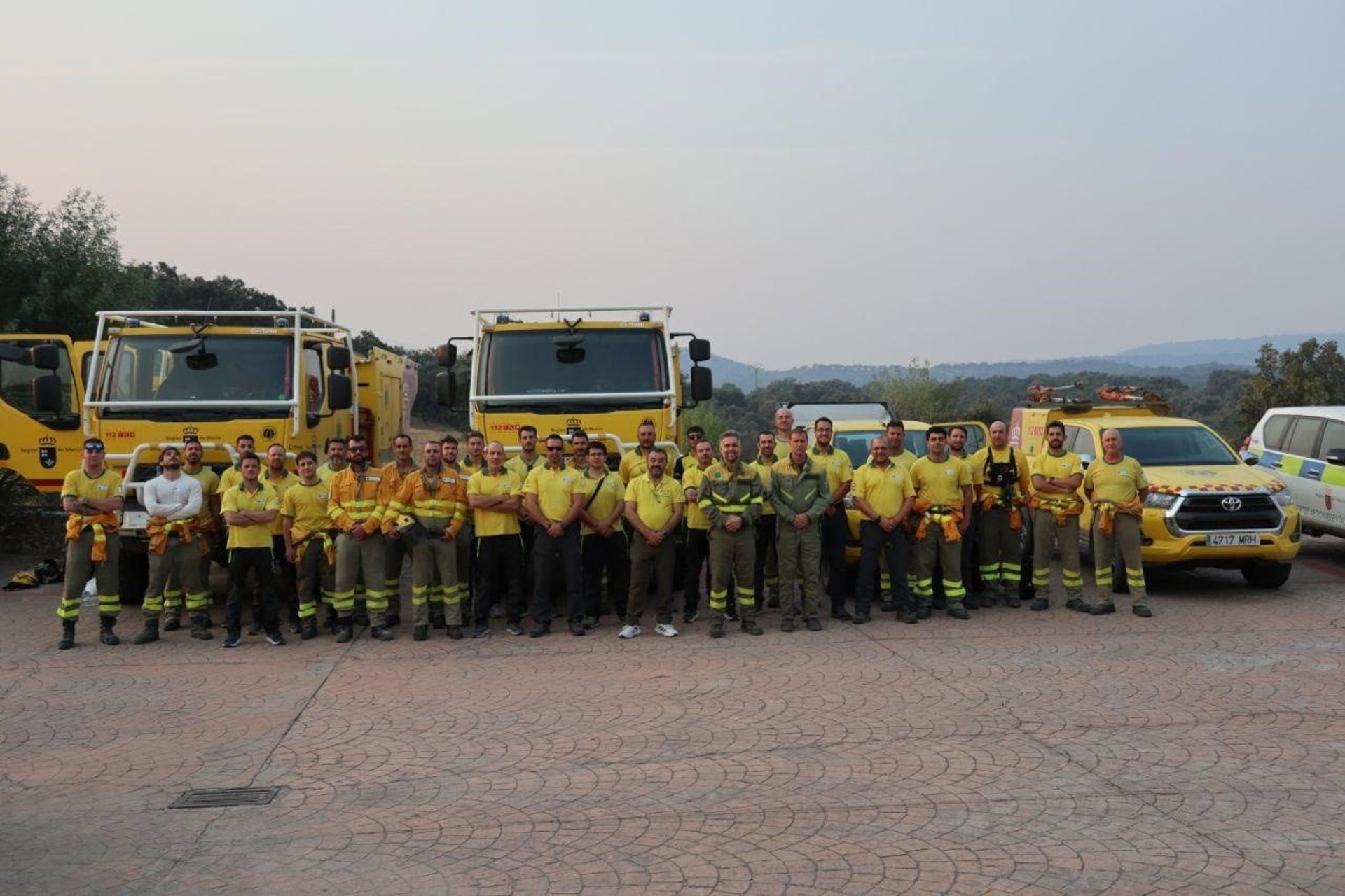 Los bomberos de la Región de Murcia desplazados a Extremadura regresan a casa