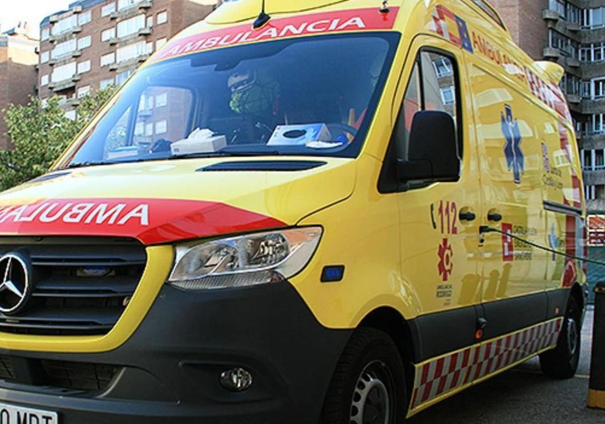 Herido un motorista tras una colisión con un coche en Burgos
