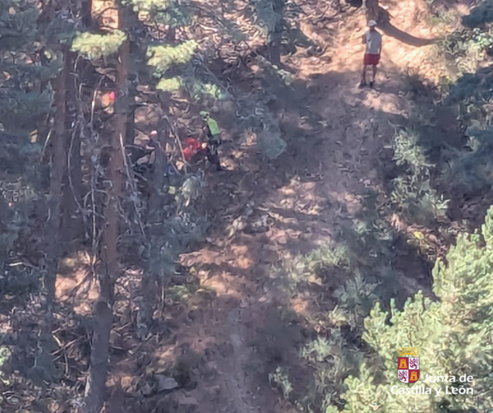 Rescatado en helicóptero un herido en el Chorro de La Granja