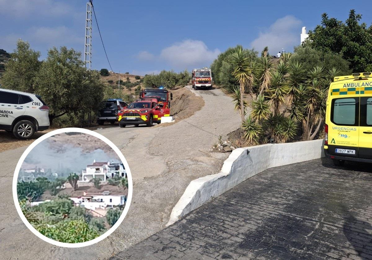Muere un hombre de 87 años en el incendio de una vivienda rural en Frigiliana