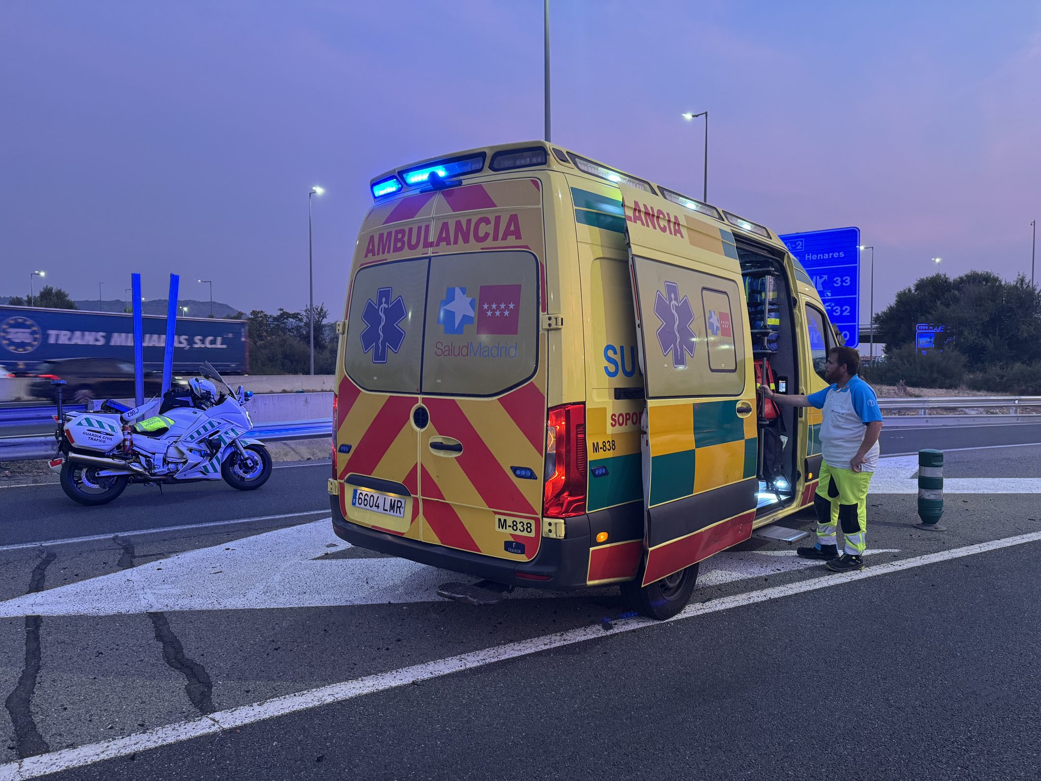 Muere un motorista en trágico accidente en la A-2