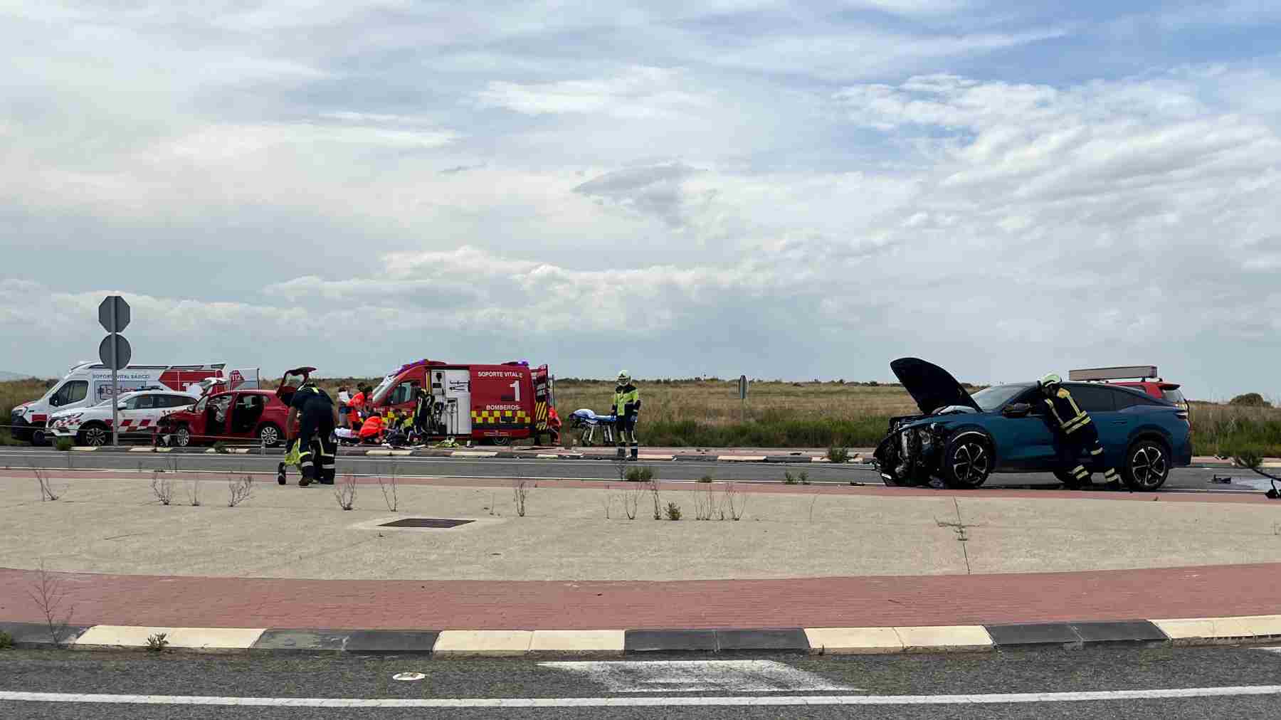 Accidente de tráfico en Caparroso deja tres personas hospitalizadas