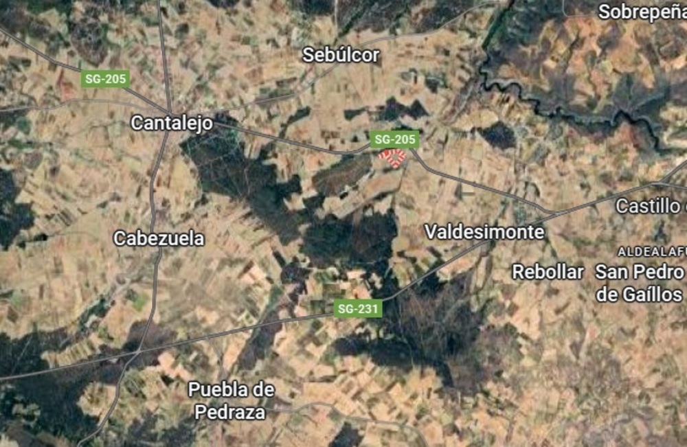 Tres heridos tras un accidente de tráfico en la SG-205