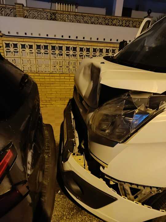 Accidente frente al edificio Aremar, Matalascañas. Fuente: Facebook Policía Local Almonte