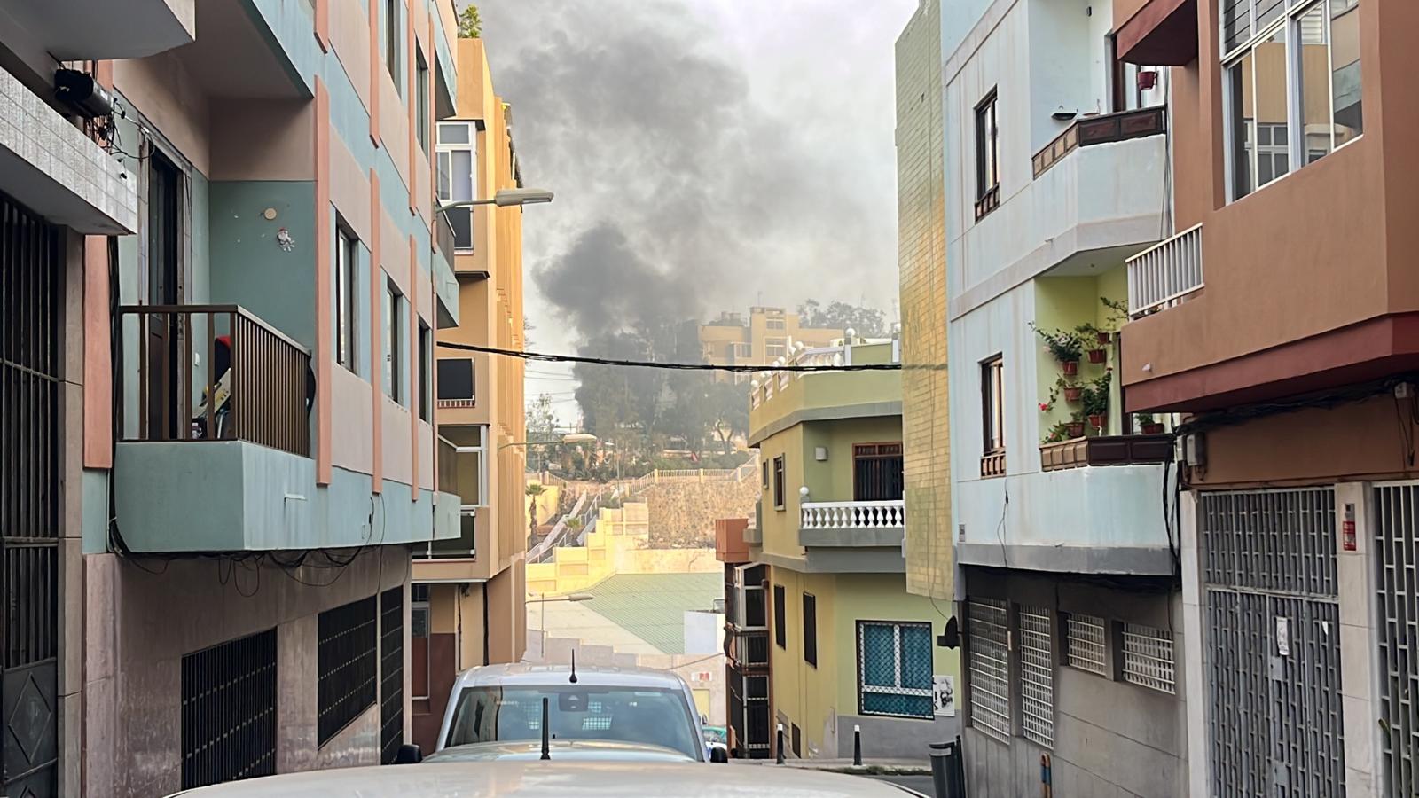 Arde una moto en Escaleritas