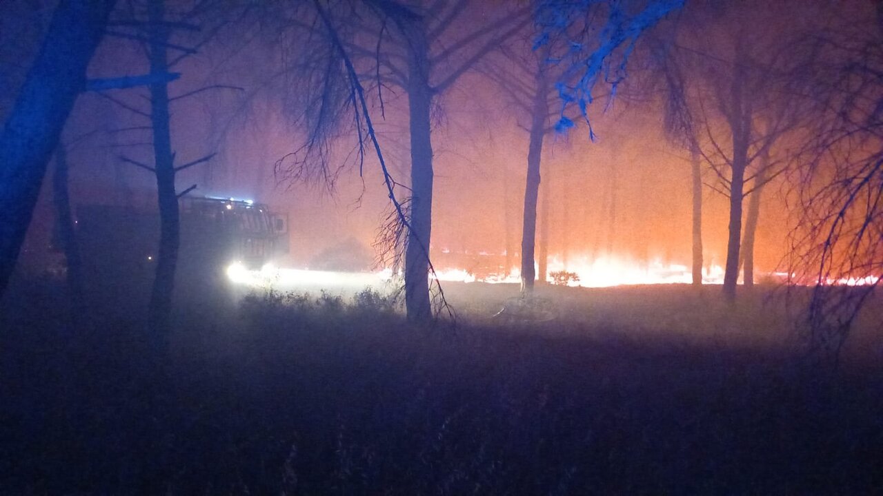 Incendio forestal en Gibraleón: Infoca despliega medios terrestres y aéreos para combatir el fuego en la ‘Cañada del Corcho’