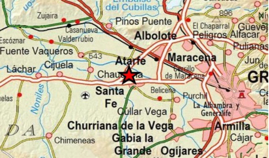 Registrado un terremoto de magnitud 3,1 en Santa Fe