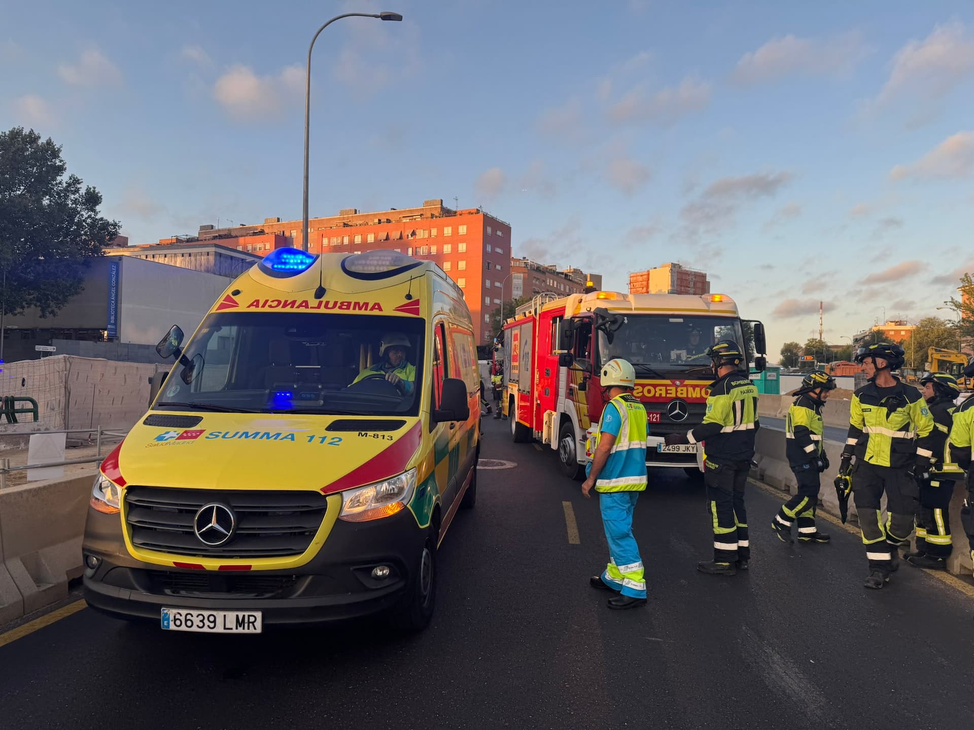 Accidente mortal en la A-5: fallece un motorista arrollado en el tramo de las obras de soterramiento